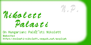 nikolett palasti business card